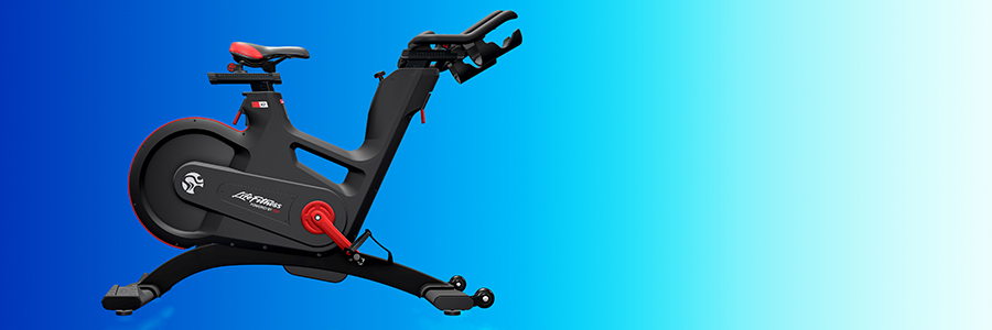iC7 2.0 spin bike on a blue background