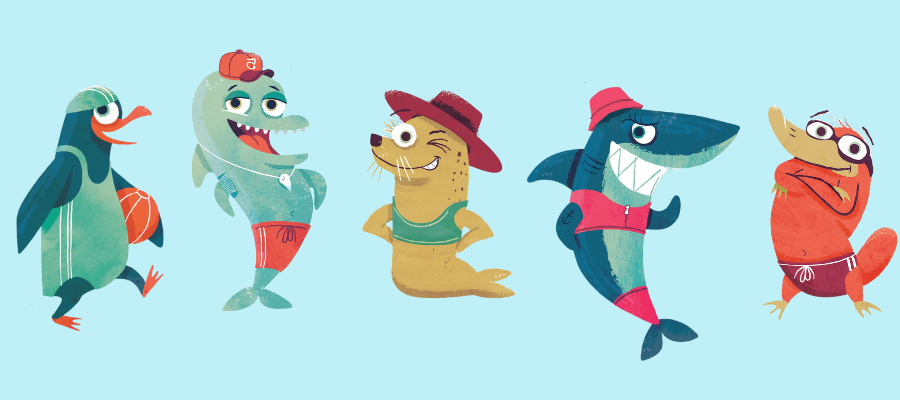 Swim School Characters