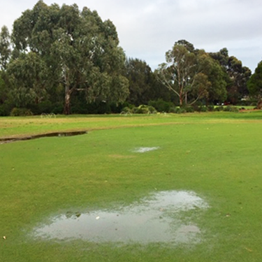 A lot of rain on Burnley Golf Course