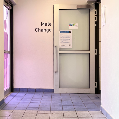 Entrance to Fitzroy Swimming Pool male changeroom
